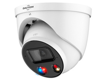 Alarme DAITEM Caméra turret 8 Mpx TiOC dissuasion active