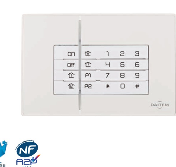Alarme DAITEM Clavier à retour d'information