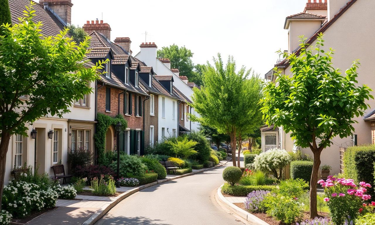 Rue résidentielle en meulière à Fontenay-aux-Roses